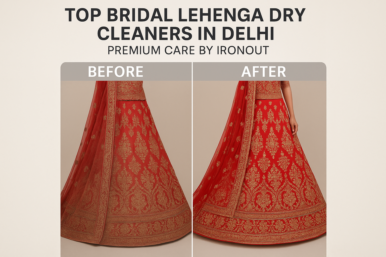 Top Bridal Lehenga Dry Cleaners in Delhi