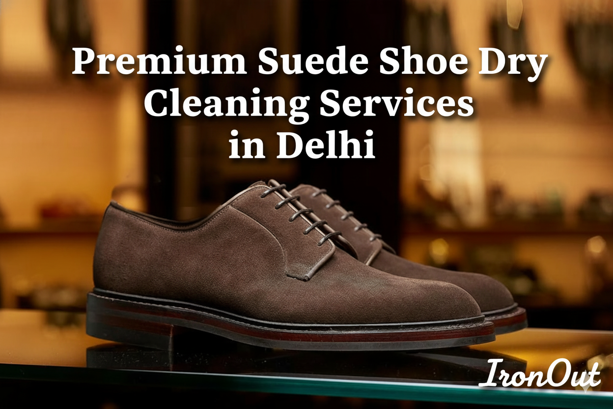 Premium Suede Shoe Dry Cleaning Services in Delhi by IronOut