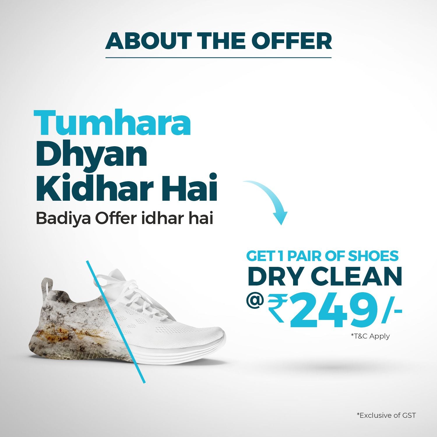 P- 1 pair of shoes clean @ 249